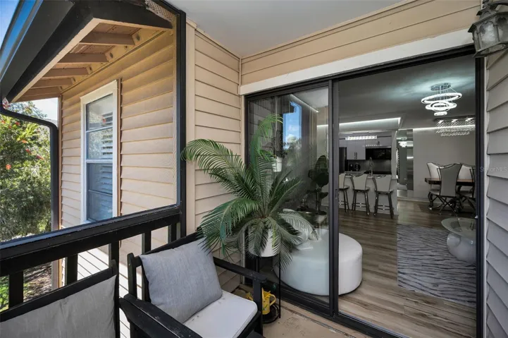 Relax in your very private screened in balcony
