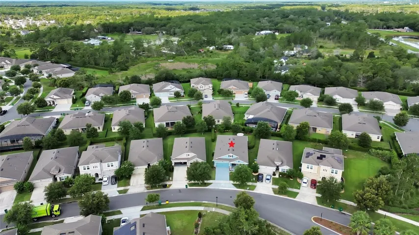 Manicured landscaping Aerial