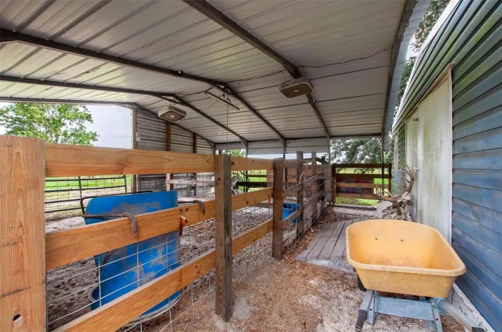 Horse barn with stalls
