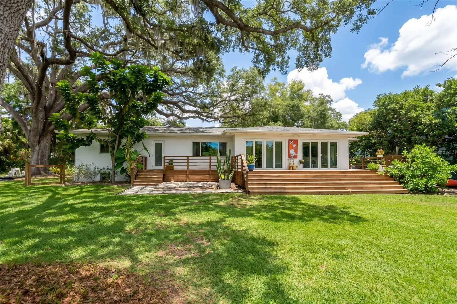 An expansive back patio to relax or entertain