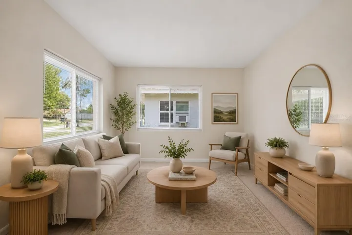 Virtually Staged Livingroom
