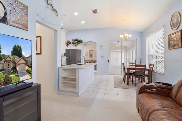 View From Family Room Towards the Kitchen & Breakfast Nook