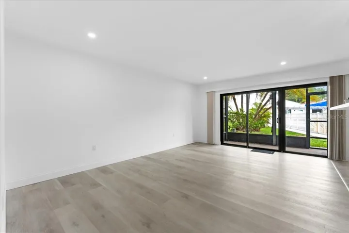 Open space with new attractive flooring