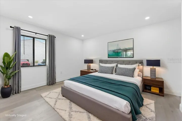 Virtually staged bedroom