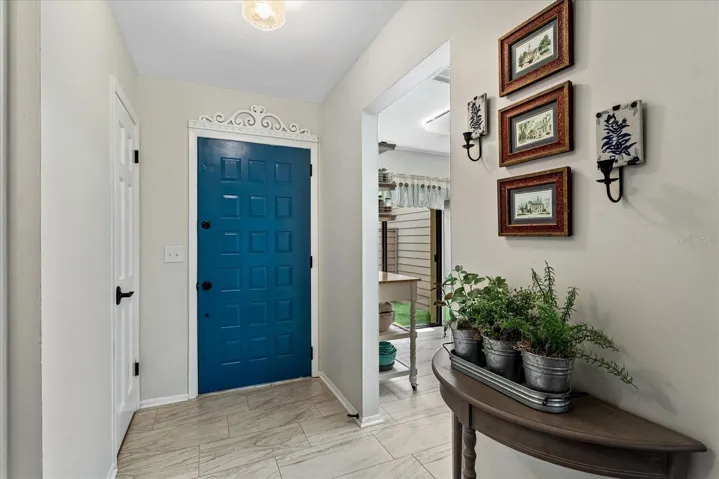 Lovely entry foyer with coat closet