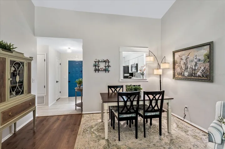 Dining room with pass-thru to kitchen