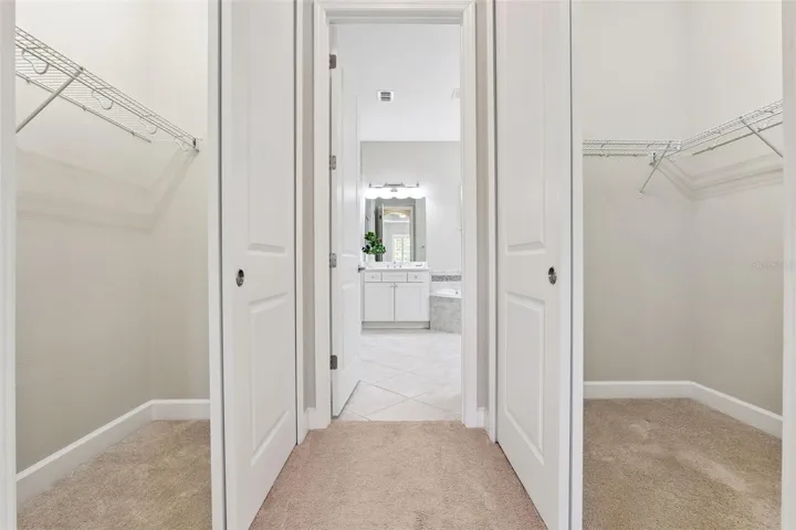2 walk-in closets for the Primary Bedroom