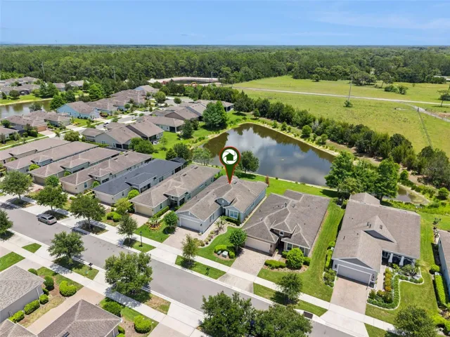 Aerial view of the surrounding area by the home