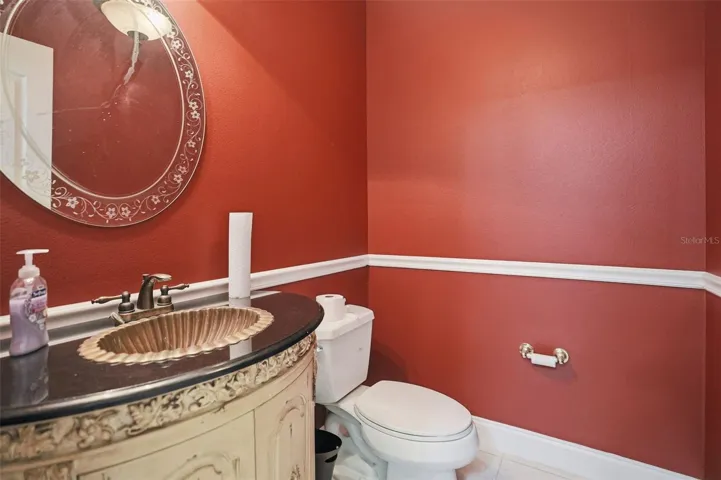 1/2 bath.