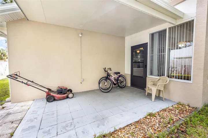 Covered back patio