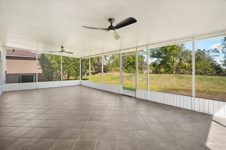 Very spacious back entertaining patio