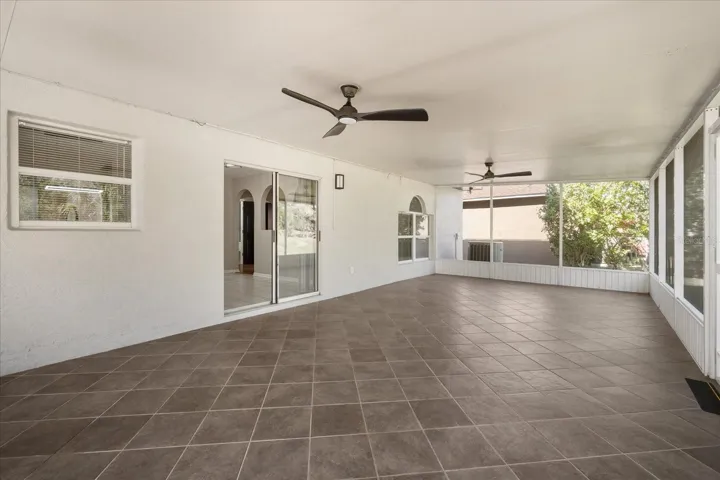 Very spacious back entertaining patio