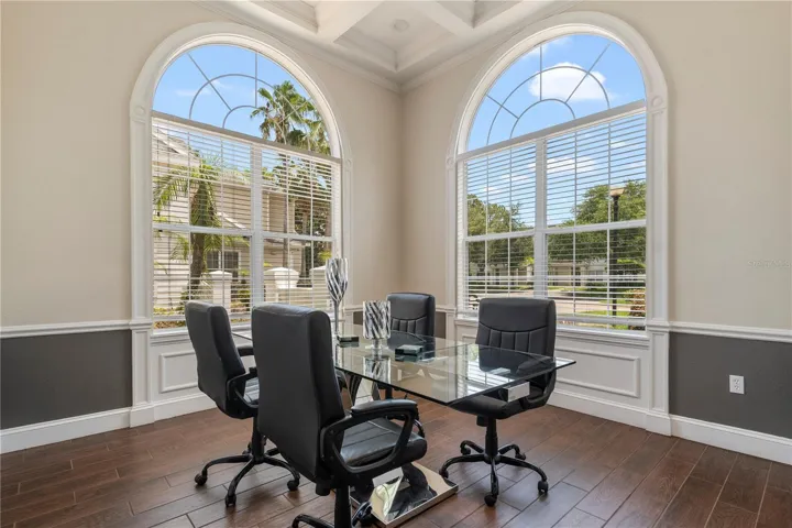 Flexible space in the clubhouse for residents use.
