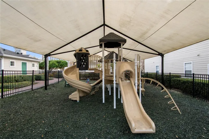 Your kids or grandchildren will enjoy the playground complete with sunscreen
