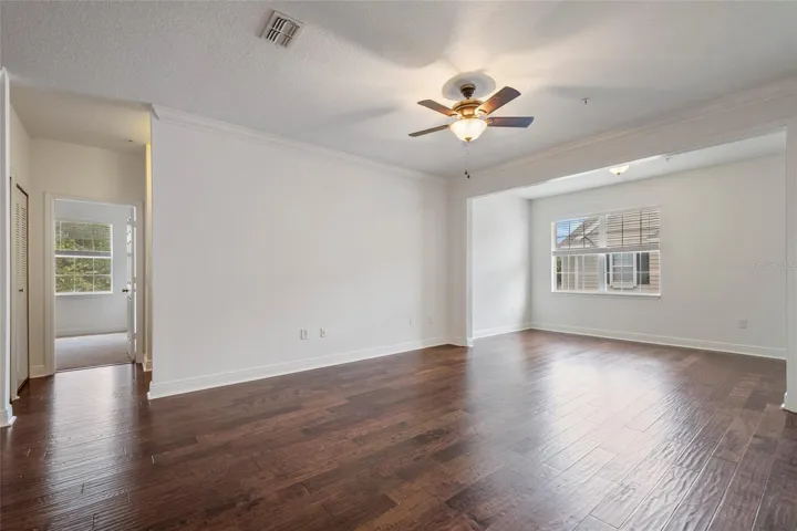 Generous living room and added alcove which can be an office, additional living area, exercise area, flex space