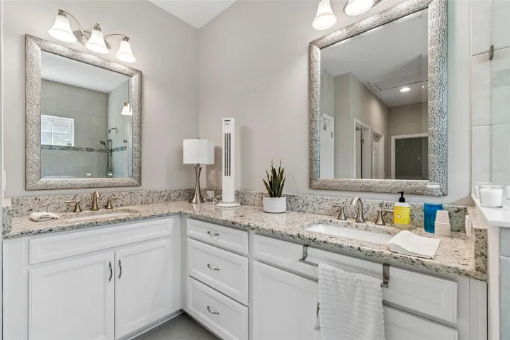 Primary bath - dual vanities -