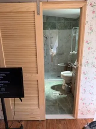 Barn Door to primary bath