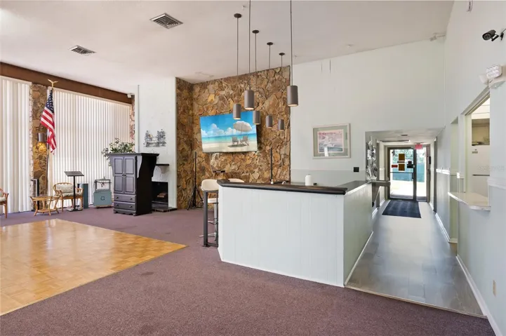 Clubhouse main room where many activities are enjoyed