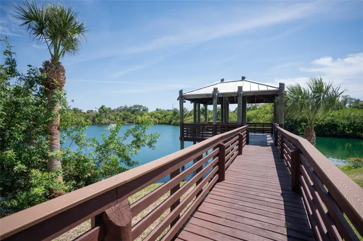 Enjoy the pier and covered fishing platform