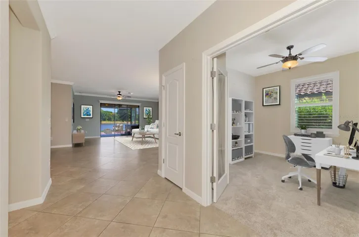 Virtually Staged Study/Den