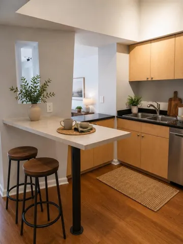 Kitchen with breakfast bar