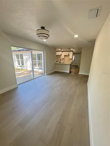 Family room with view to the kitchen