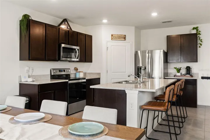 View from dining to kitchen