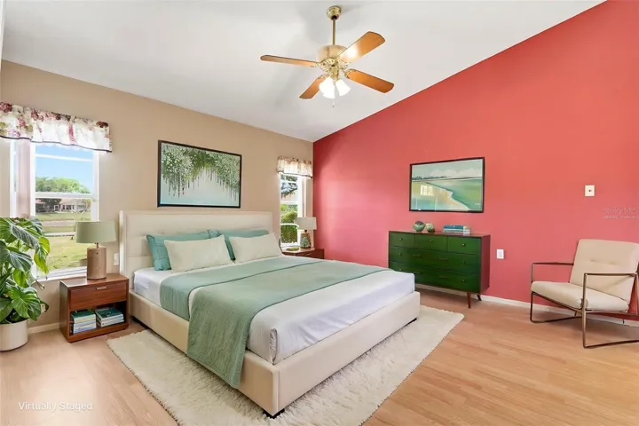 Virtually Staged Primary Bedroom