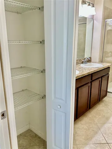 Primary bedroom, bathroom closet.