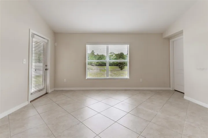 View from kitchen to back yard.