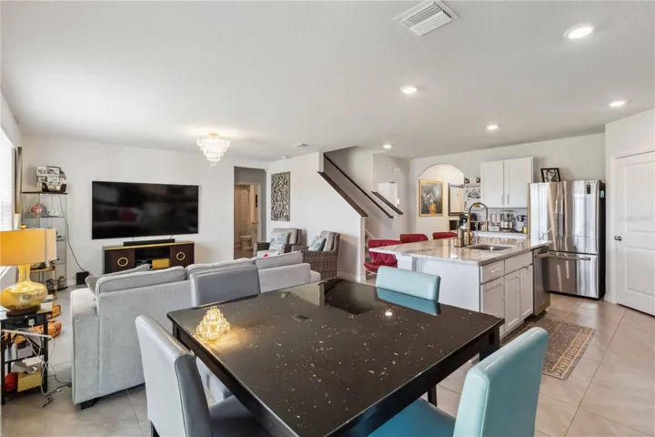 Large Living, Dining and Kitchen Open Concept