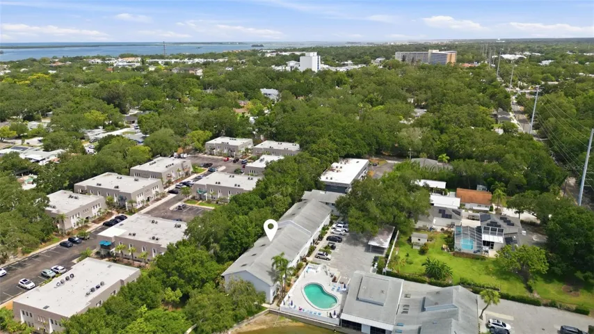 Downtown Dunedin, Mease Dunedin Hospital in distance