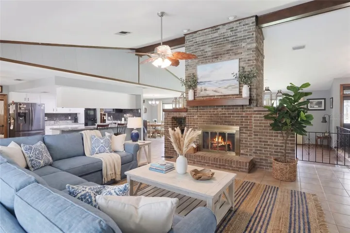 Virtually Staged Family Room
