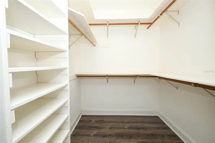 Primary bathroom walk-in closet.