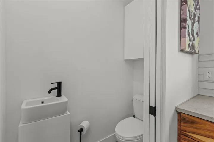 Bathroom within office/artist space building