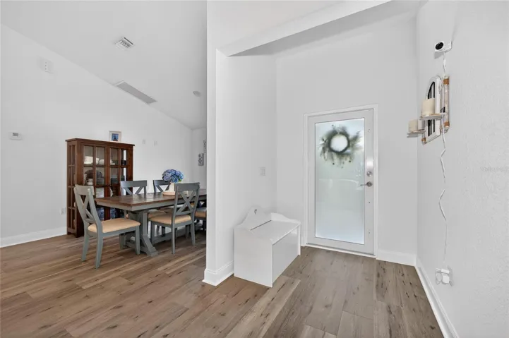 Front Door and Dining Space