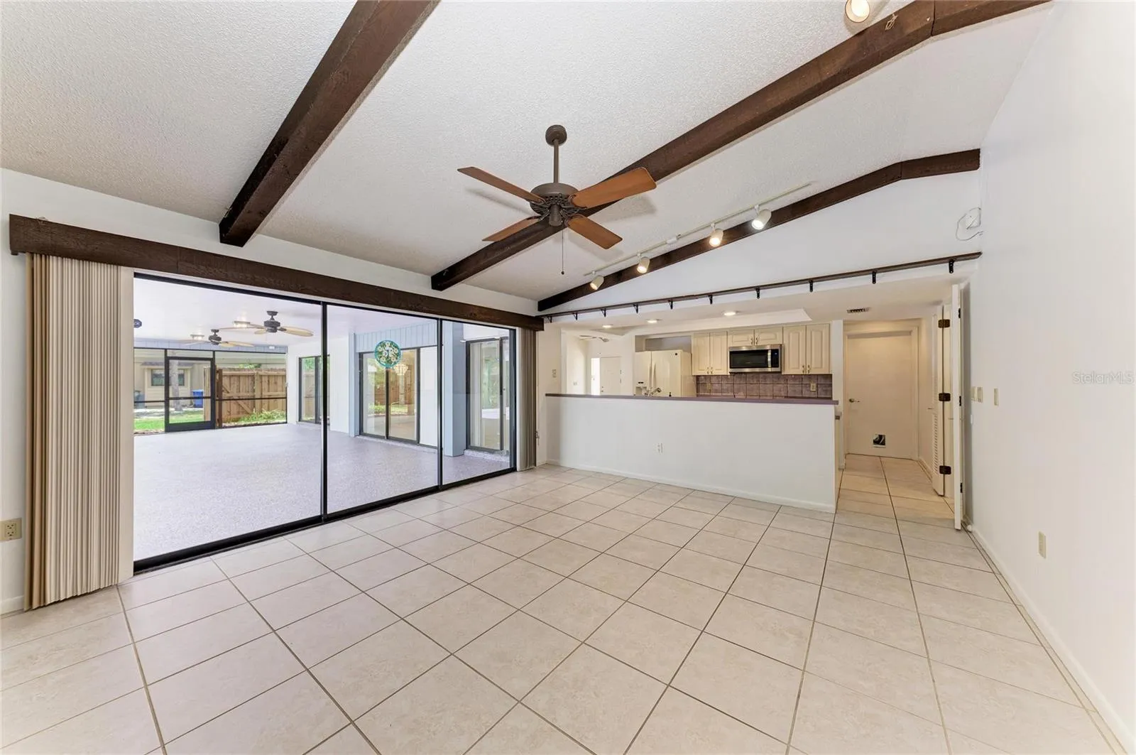 Family room and kitchen