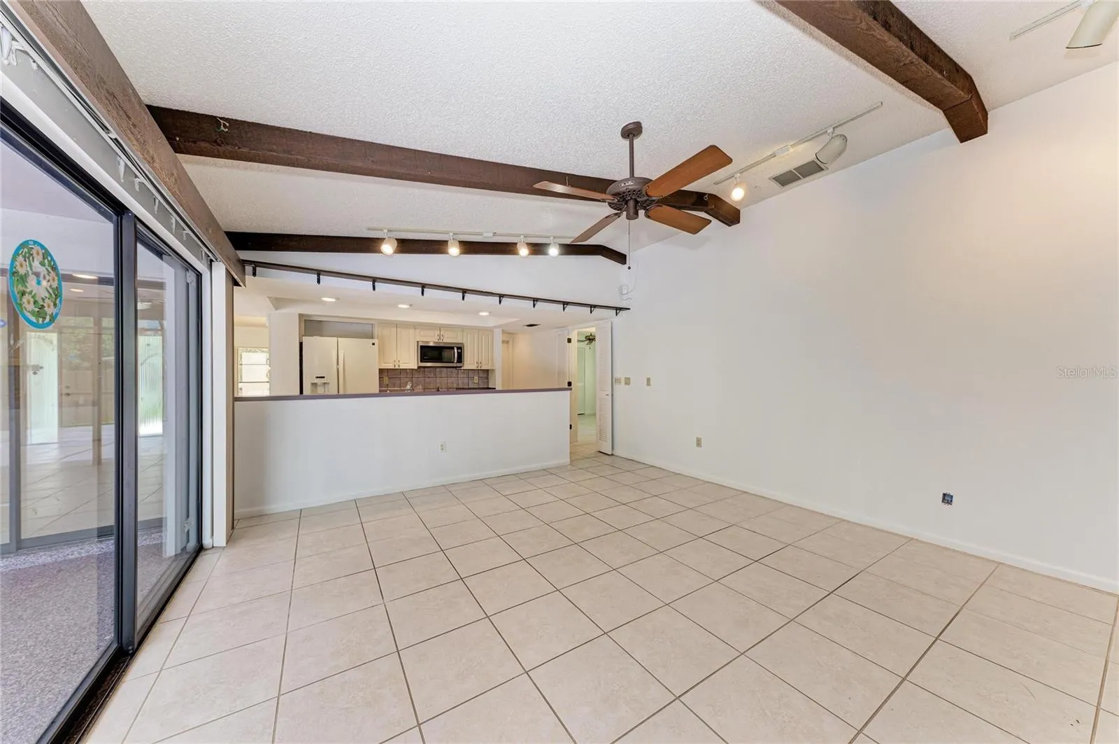 Family room and kitchen