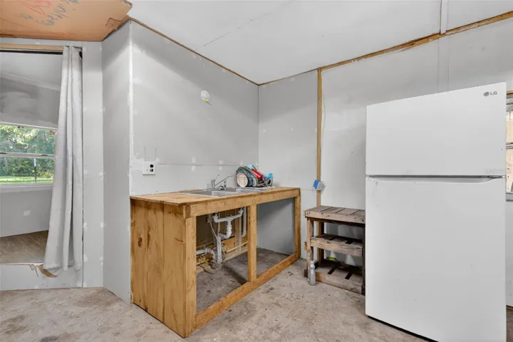 Partially finished detached workshop