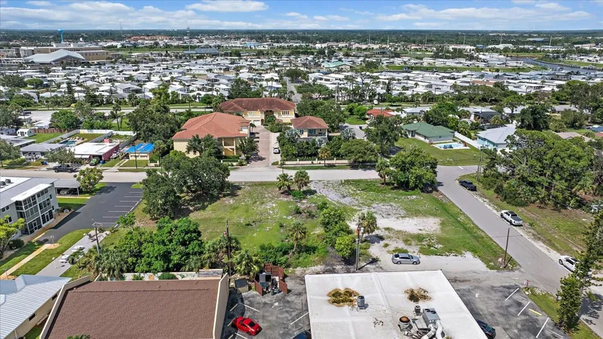 Aerial view of the lot