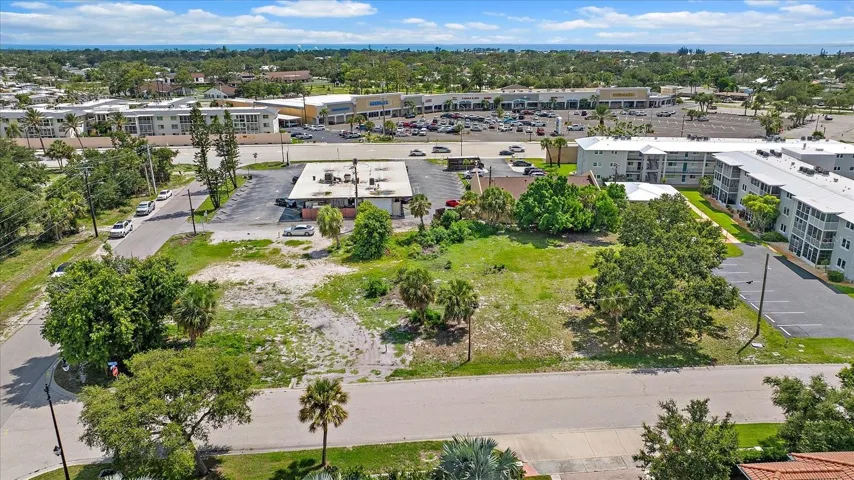 Aerial view of the lot
