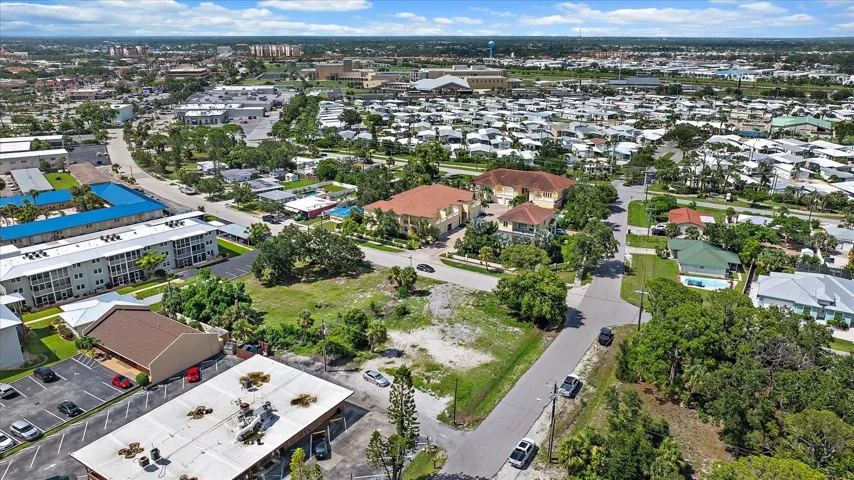 Aerial view of the lot