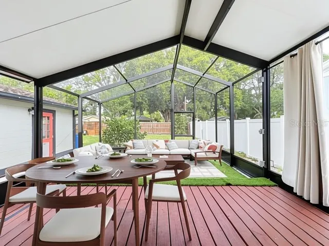 Screened in back porch