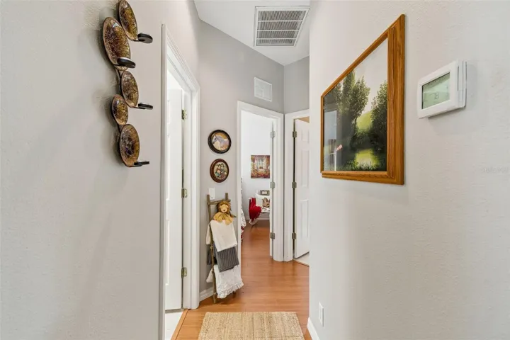 Hallway to second bedroom, bath and laundry room