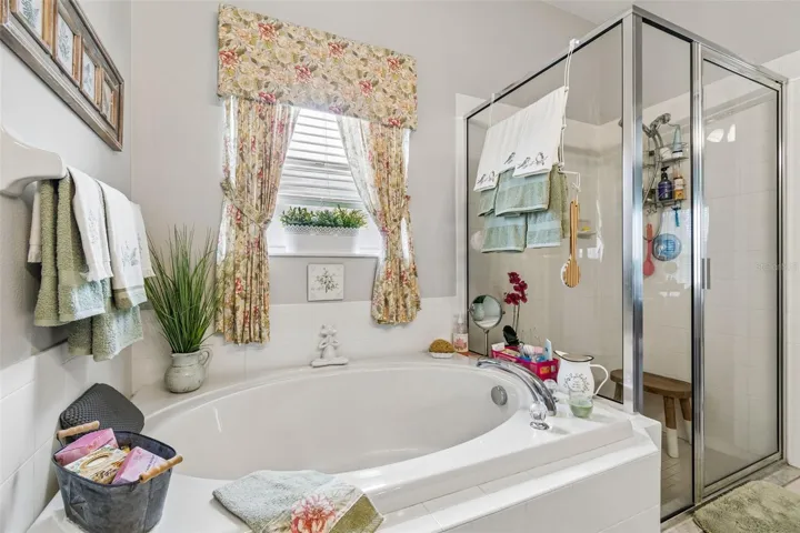 Garden tub and separate shower