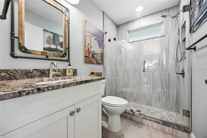2nd bath with industrial fixtures