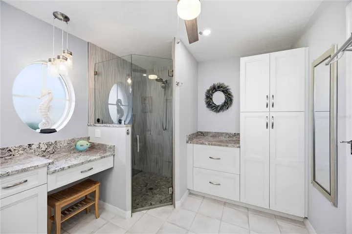 Master with new shower