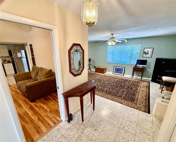 Foyer leads to Living room or Family room