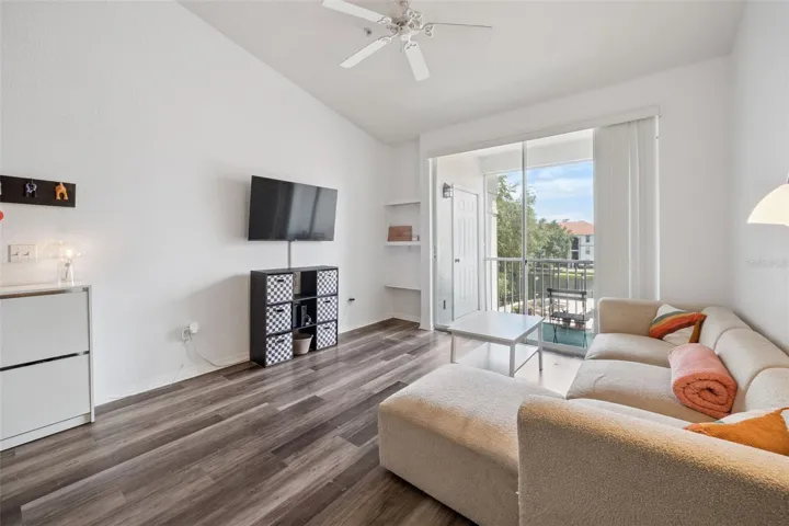 Vaulted ceilings add a feeling of spaciousness
