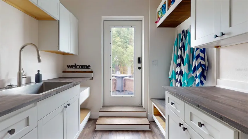 Laundry room access to pool deck
